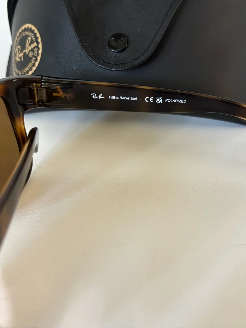 Ray-Ban Men’s Tortoiseshell Frame Sunglasses with Brown Gradient Lenses